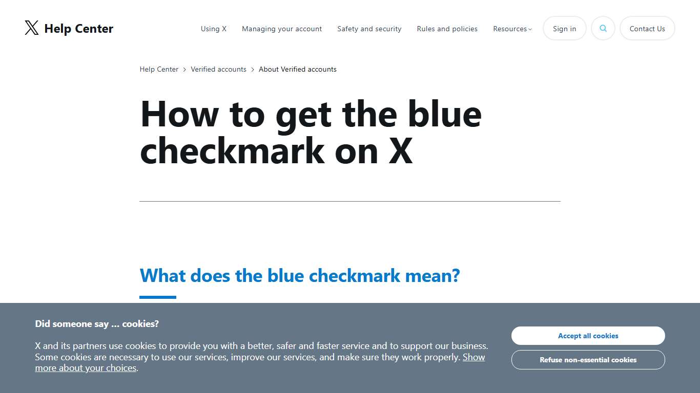X Verification requirements - how to get the blue check