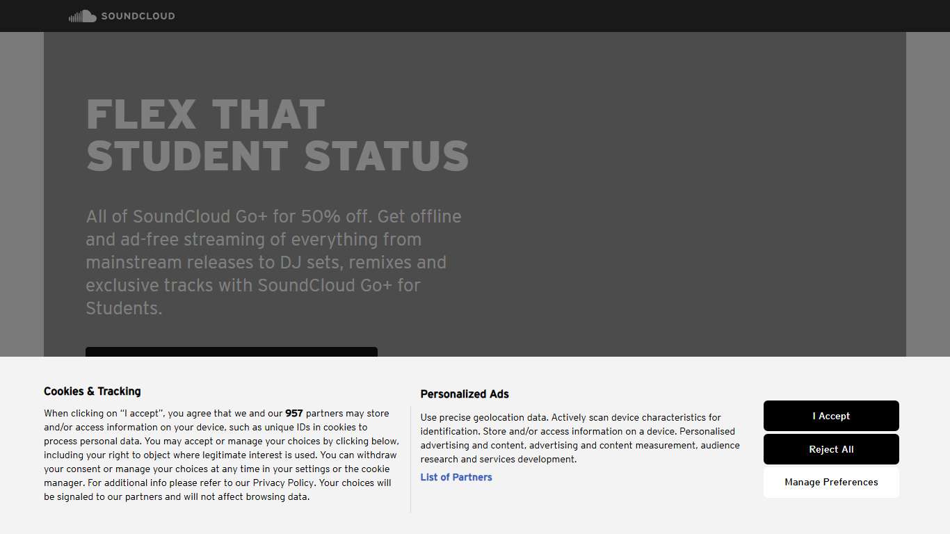 SoundCloud Go+ for Students