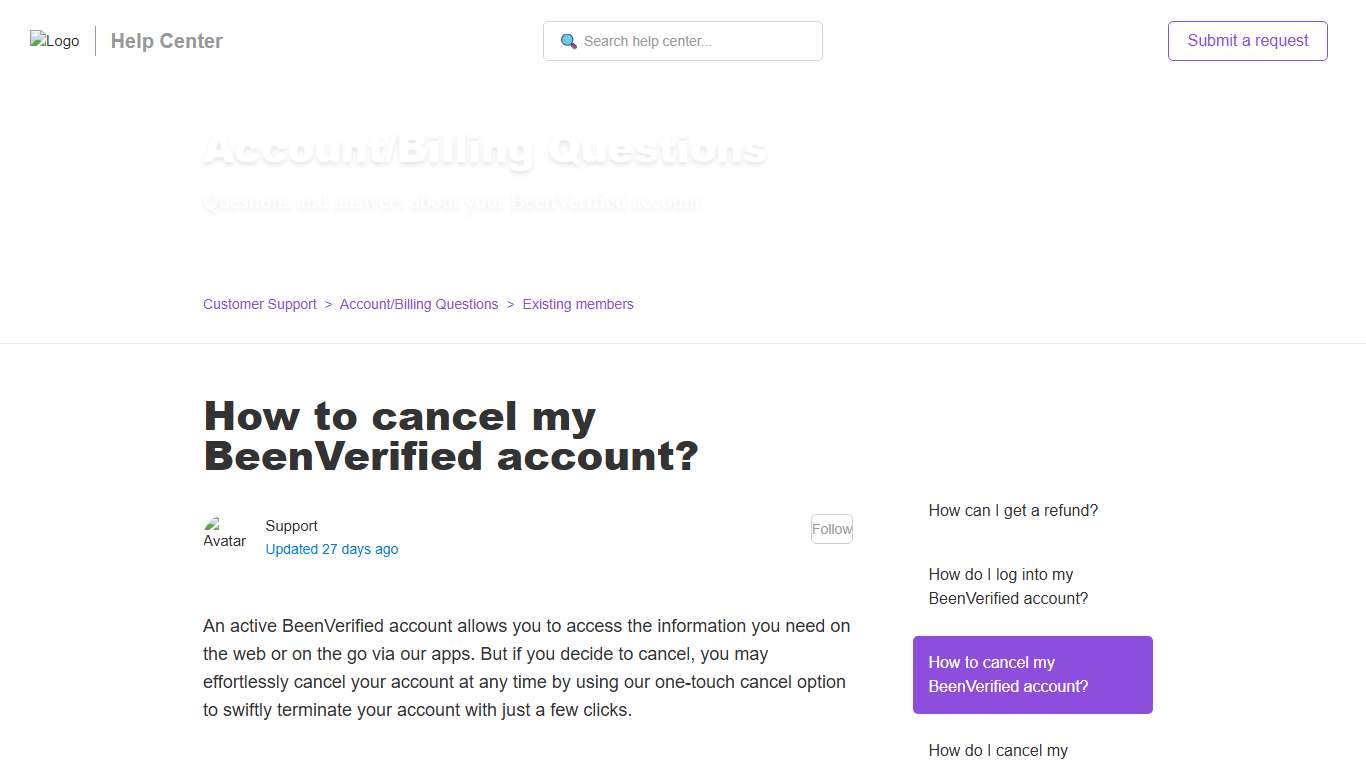 How to cancel my BeenVerified account? – Customer Support
