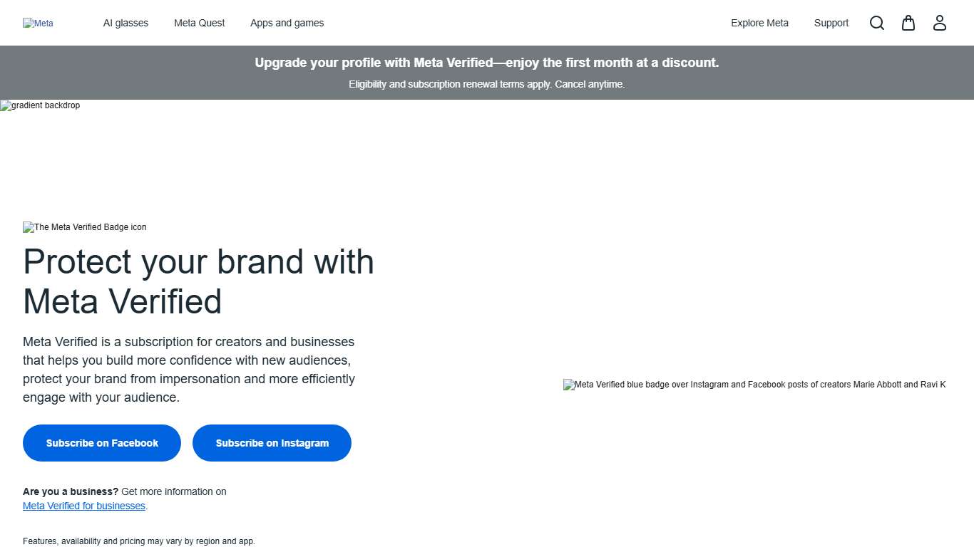 Meta Verified: Get the verified badge on Instagram & Facebook